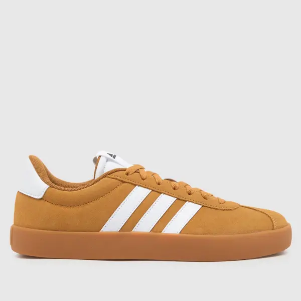 Image of adidas vl court 3.0 trainers in white & beige White/Beige UK 8