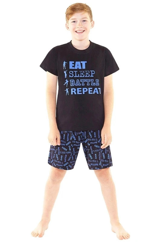 Image of Bedlam Eat Sleep Battle Pyjama Set Black male