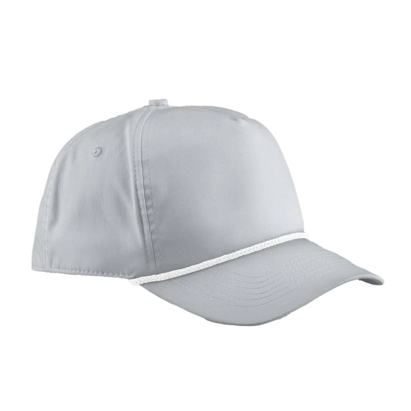 Image of Beechfield Mens Rope Detail Golf Cap in Light Grey Light Grey Male One Size