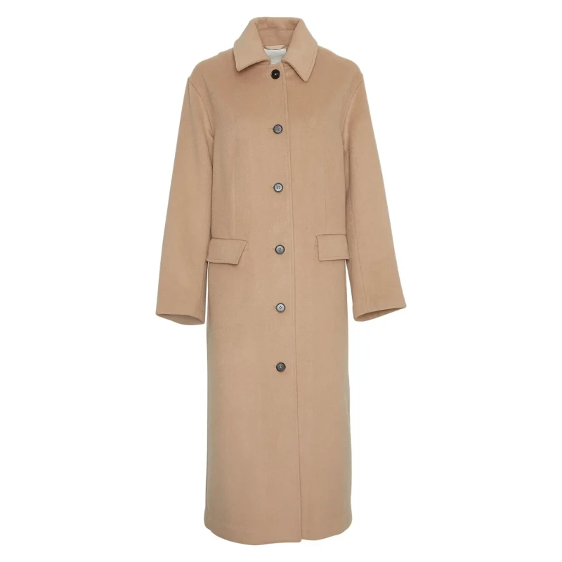 Image of moss copenhagen Womens coat Moss Copenhagen Peyton Beige Female M/L