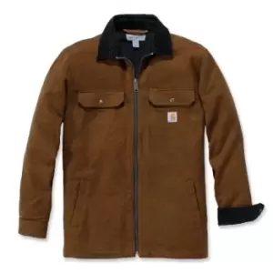 Image of Carhartt Mens Pawnee Zip Cotton Water Repellent Shirt Jacket L - Chest 42-44' (107-112cm)
