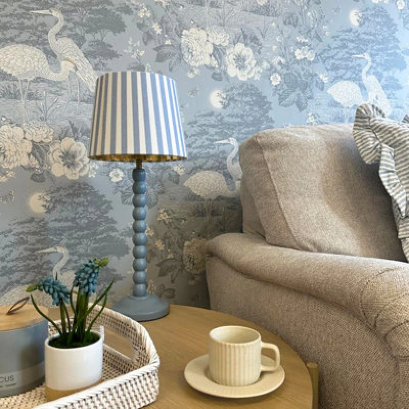 Image of Belgravia Decor Izumi Blue Wallpaper