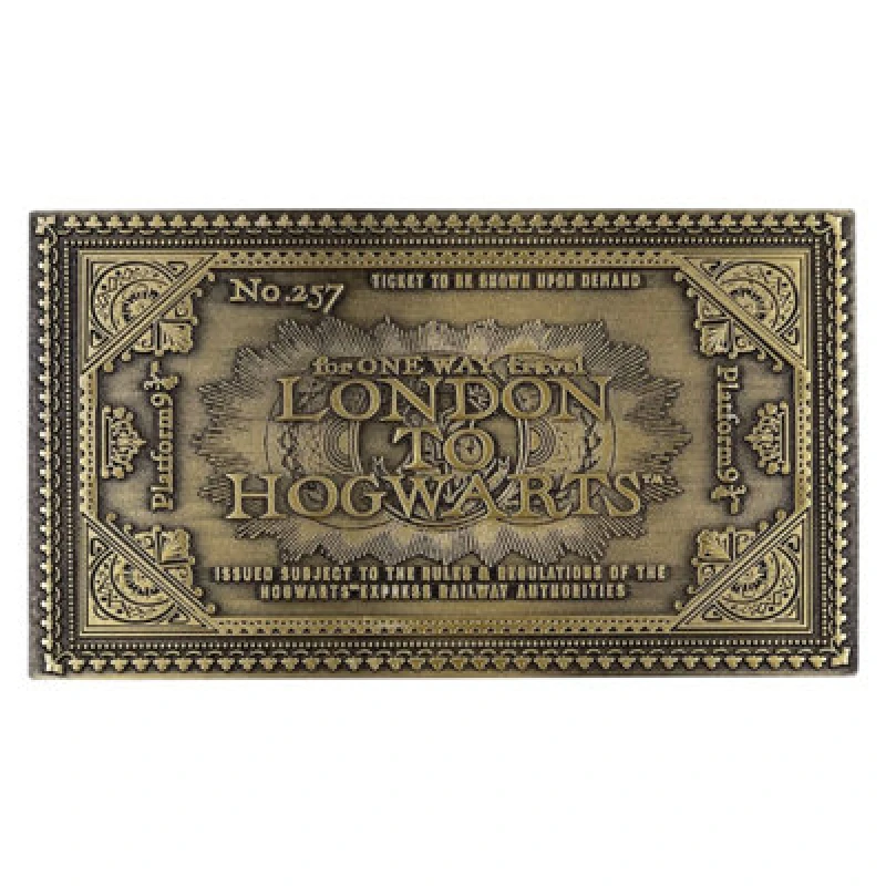 Image of Harry Potter Limited Edition Replica Hogwarts Express Train Ticket Bronze