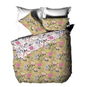 Image of Furn Azalea Floral Duvet Cover Set (King) (Bamboo Green)