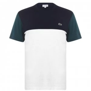 Image of Lacoste Cut and Sew T Shirt - Marine XP2