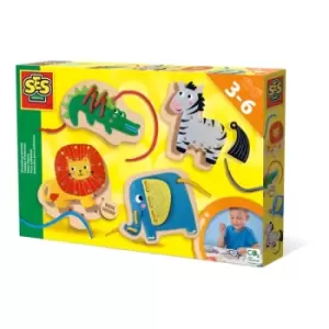 Image of SES CREATIVE Threading Animals Set, 3 to 6 Years (14633)