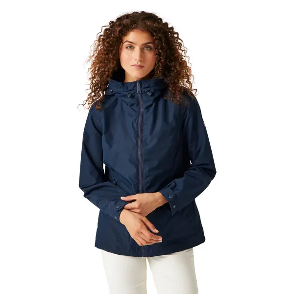 Image of Regatta Womens Navassa Full Zip Hooded Rain Coat 12 - Bust 36' (92cm) NAVY RWW419-540-12
