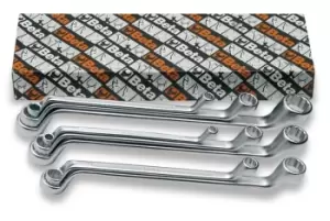 Image of Beta Tools 90 AS 8pc Imperial Double End Bi-Hex Deep Offset Ring Spanner Set