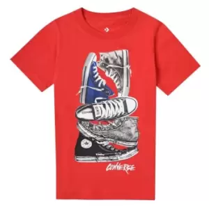 Image of Converse Rem T-Shirt Junior Boys - Red