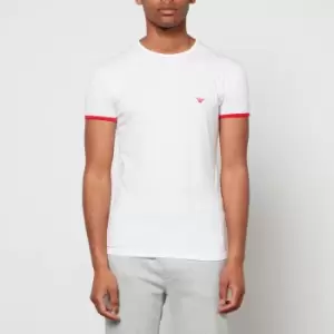Image of Emporio Armani Mens Contrast Binding T-Shirt - White - L
