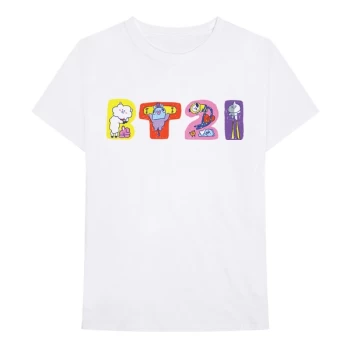 Image of BT21 - Doodle Letters Unisex Medium T-Shirt - White