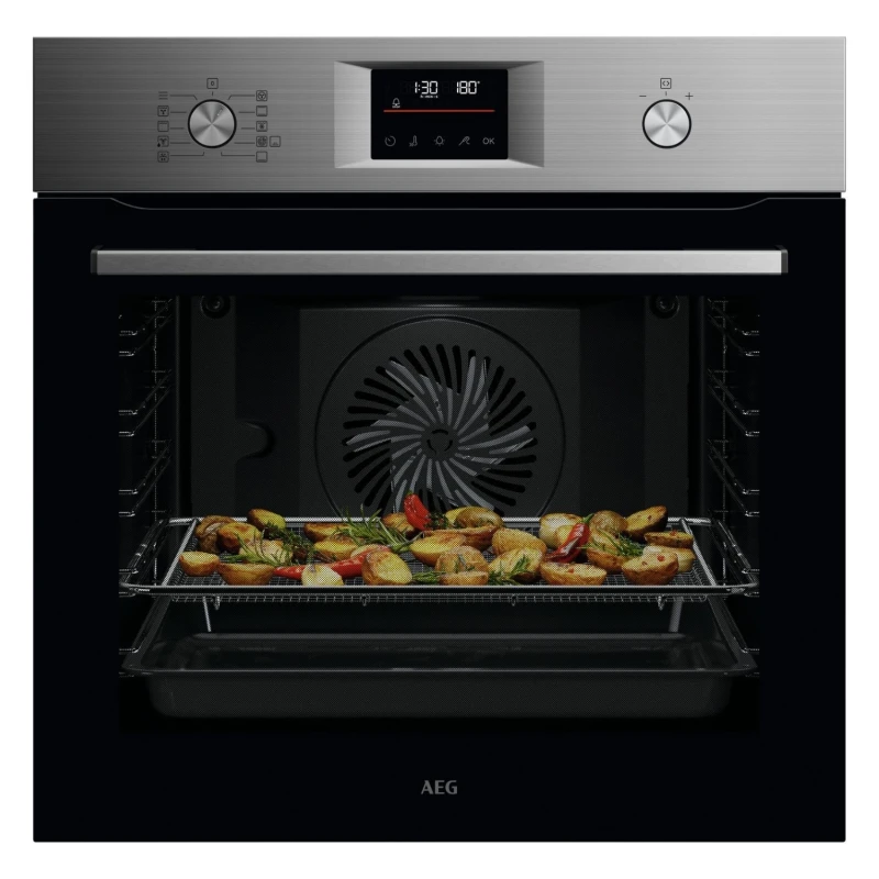 Image of AEG 6000 SenseCook OS6PB50AM Built In Electric Single Oven with Pyrolytic Cleaning - Stainless Steel - A+ Rated