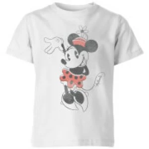 Image of Disney Minnie Mouse Waving Kids T-Shirt - White - 7-8 Years - White