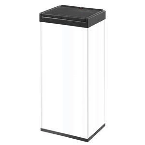 Image of Original Hailo Big Box Touch 60 Steel Coated Waste Bin 60 Litres White