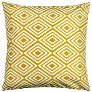 Image of Diamond Outdoor Cushion Ochre, Ochre / 43 x 43cm / Polyester Filled