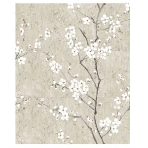 Image of Robert Dyas Boutique Sakura Wallpaper - Gold