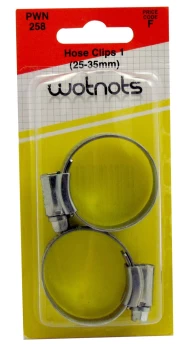 Image of Hose Clips M/S 1 25-35mm - Pack of 2 PWN258 WOT-NOTS