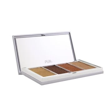 Image of PUR (PurMinerals)4 in 1 Skin Perfecting Powders Face Palette (1x Setting Powder, 1x Bronzer, 1x Highlighter, 1x Blush) - # Dark Deep 15g/0.53oz