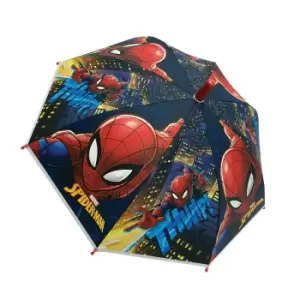 Image of Spider-Man Childrens/Boys Umbrella (One Size) (Navy/Blue)