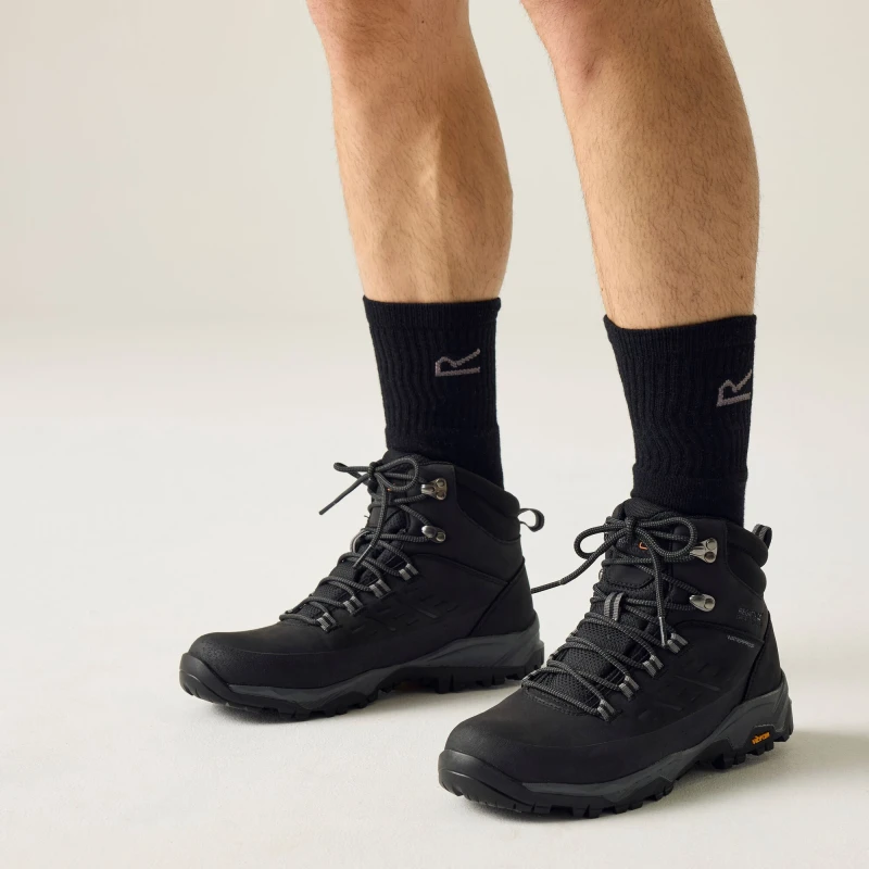 Image of Regatta Regatta Men Blake Breathable Waterproof Walking Boots in Jet Black Size: 8 Jet Black 8 Male 5063516062325