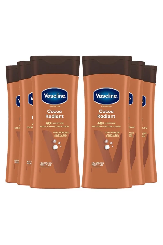 Image of Vaseline Womens 6x of 400ml Intensive Care Moisture 'Lotion', Cocoa Radian in White White Female
