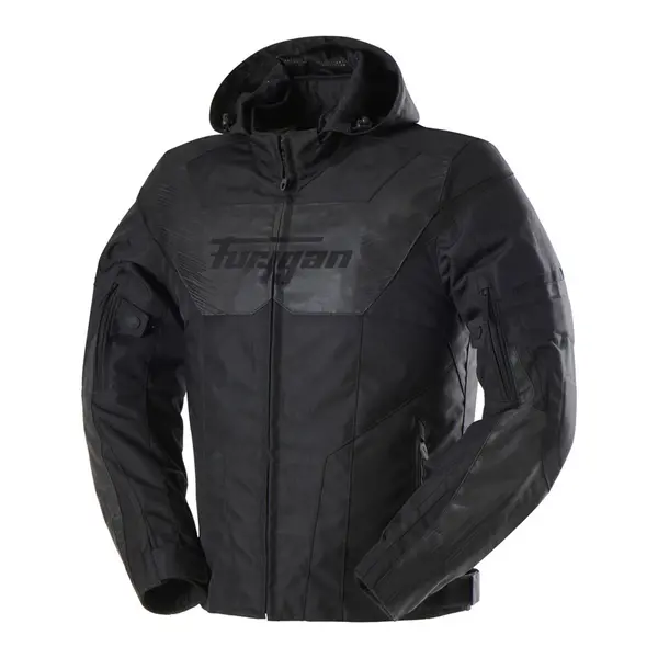 Image of Furygan Shard HV Jacket Black Reflective Gray Size 2XL