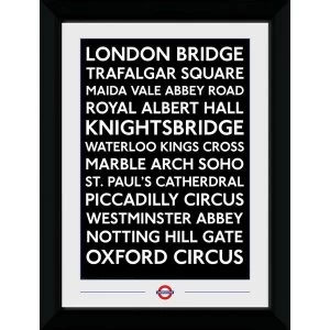 Image of Transport For London Places Framed Collector Print