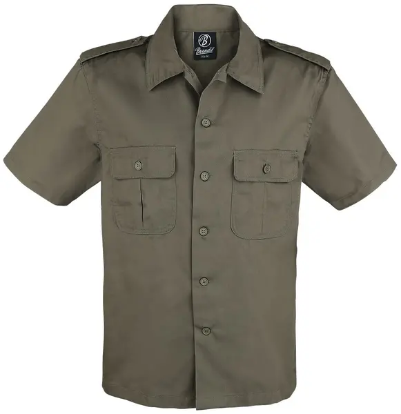 Image of Brandit 1/2 Sleeve US Shirt Short-sleeved Shirt olive XXL Men