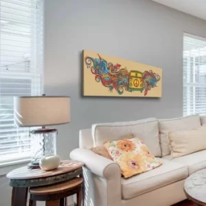 Image of 30902021C-009 Multicolor Decorative Canvas Painting