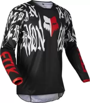 Image of FOX 180 Peril Motocross Jersey, black-red, Size S, black-red, Size S