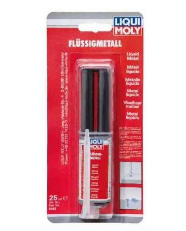 Image of LIQUI MOLY 6193 Epoxy Adhesive Liquid Metal Capacity: 25ml Blister Pack, grey Epoxy Adhesive (1829)
