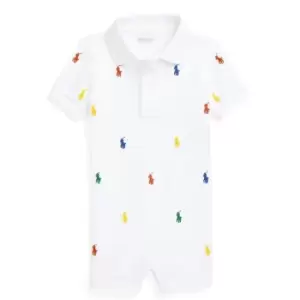 Image of Ralph Lauren Logo Cotton Shortall - White