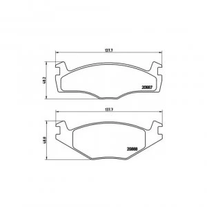 Image of Front Brake Pad Set BREMBO P 85 024