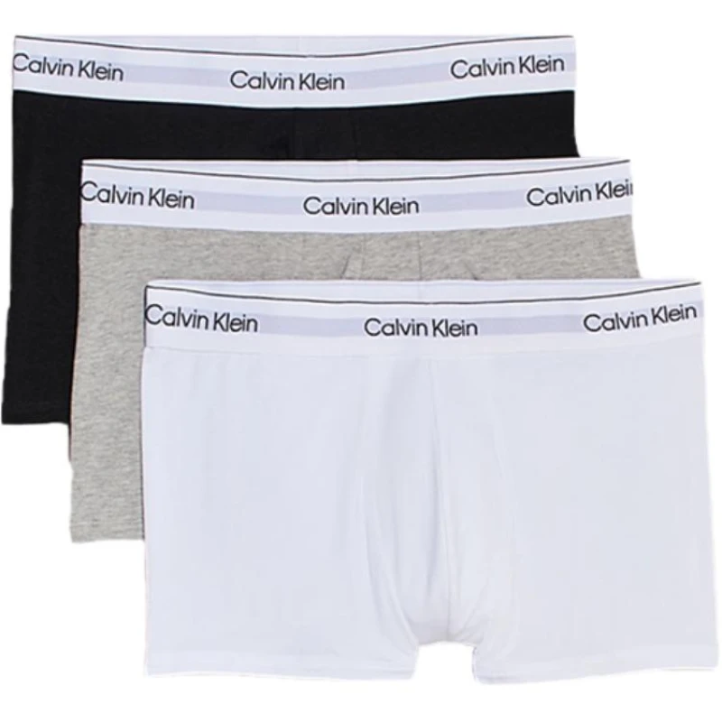 Image of Calvin Klein Letter Print Comfortable Simple Mid-Rise Briefs 3 Pack Men underwear LV00NB4392-MP1 L