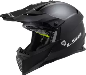 Image of LS2 MX437 Fast Evo Solid Motocross Helmet, black, Size L, black, Size L
