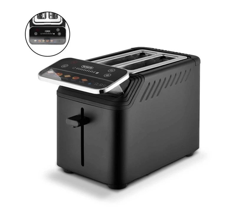 Image of Tower Tower T20096BLK Cavaletto Mirage 2 Slice Toaster in Black A Unisex 5056462398136