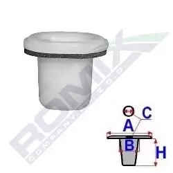 Image of ROMIX Clip, trim-/protection strip C60431 NISSAN,NV200 / Evalia Bus,PRIMERA (P11),NV200 Kasten / Kombi,PRIMERA Hatchback (P11)