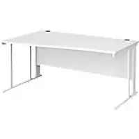 Image of Dams International Wave Desk MCM16WLWHWH 1,600 x 725 x 800 - 990 mm