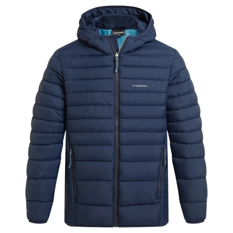 Image of Craghoppers Craghoppers Men Compresslite Hooded Baffled Hooded Insulated Jacket in Mid Navy Size: 2X-large Mid Navy XXL Male 5063260096867