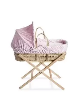 Image of Clair De Lune Dimple Pink Moses & Natural Folding Stand, Pink