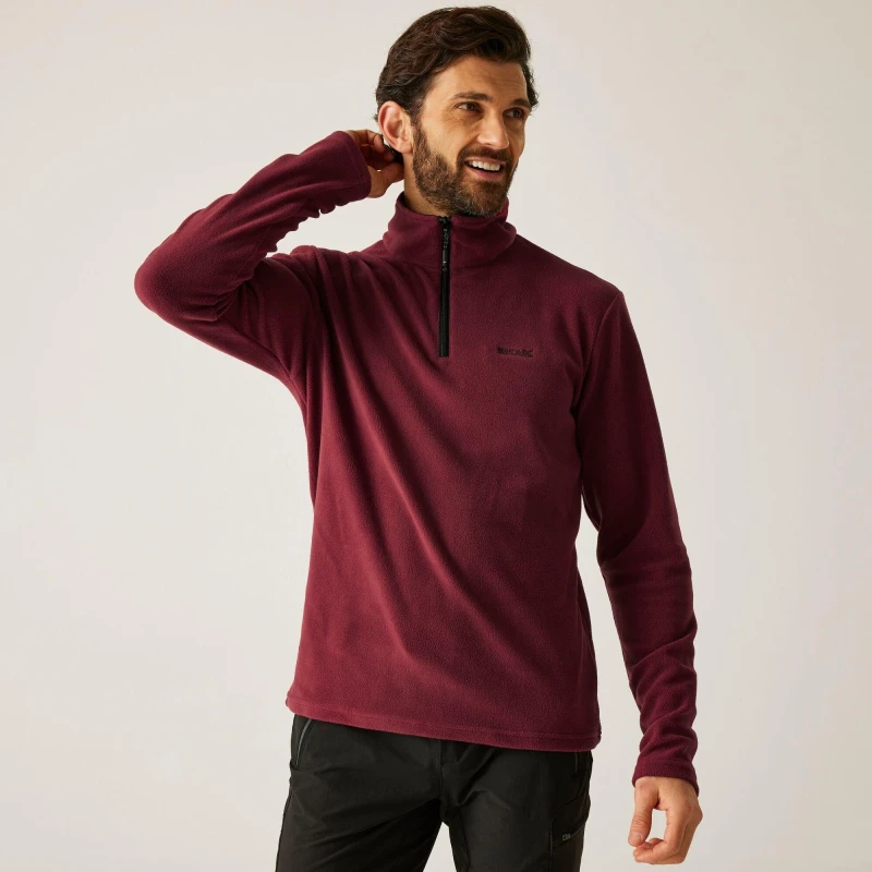Image of Regatta Regatta Men 'Thompson' Lightweight Half Zip Fleece in Maroon Size: 4X-Large Maroon 4XL Male 5063516155195