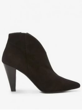 Image of Mint Velvet Finny Black Suede Ankle Boots - Black