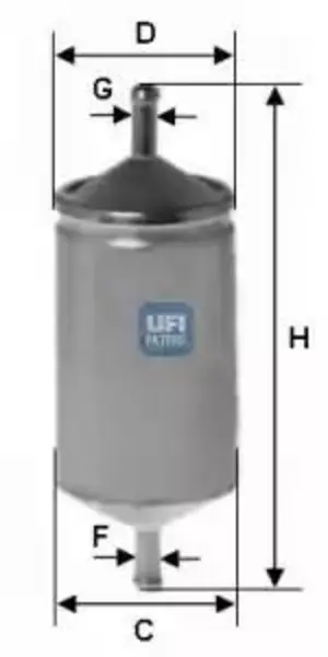 Image of UFI 31.501.00 Fuel Filter Petrol