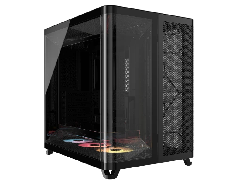 Image of Corsair AIR 5400 RS-R ARGB Tempered Glass Black Mid-Tower Gaming PC Case - CC-9011318-WW