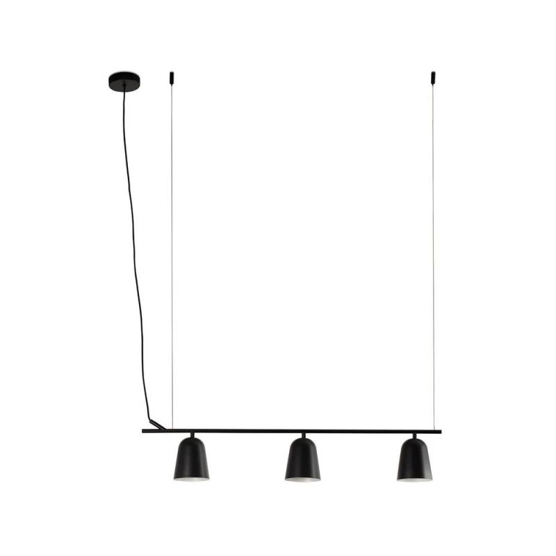 Image of Studio 3 Light Bar Pendant Ceiling Light Matt Black