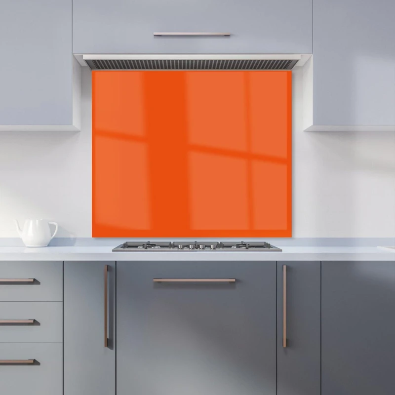 Image of Warren Reed - Designer Burnt Orange Kitchen Splashback Size: 900mm x 750mm Orange Unisex 900mm x 750mm