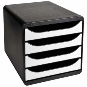 Image of Exacompta Big Box Glossy, Black/Glossy White, Pack of 1