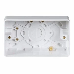 Image of KnightsBridge Pure 25mm 2G Pattress Box With Earth Terminal For PURE Range