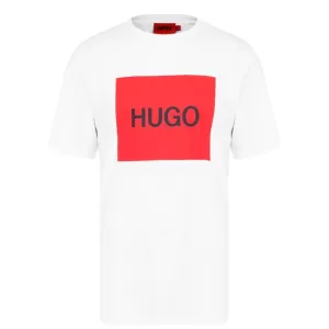 Image of Hugo Boss Dulive Large Logo White T-Shirt