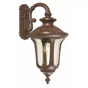 Image of Outdoor IP44 Wall Light Rusty Bronze Patina LED E27 100W d00270